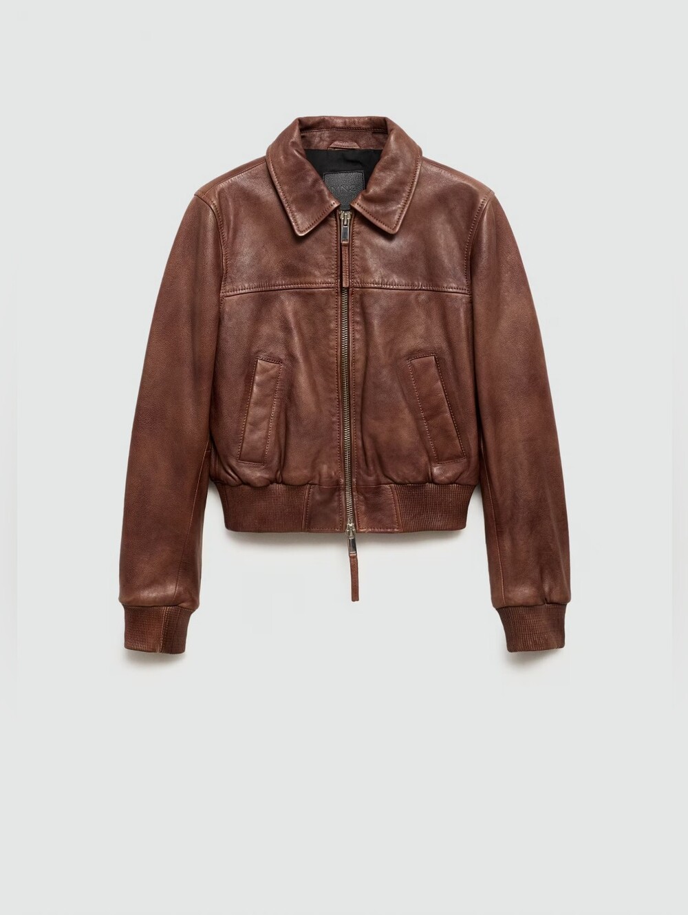 Mango Bronw 100% leather jacket - Picture 3 of 9